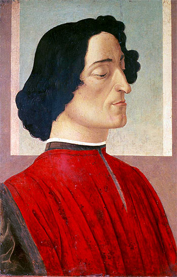 Portrait of Giuliano de' Medici, c.1480 | Botticelli | Painting Reproduction