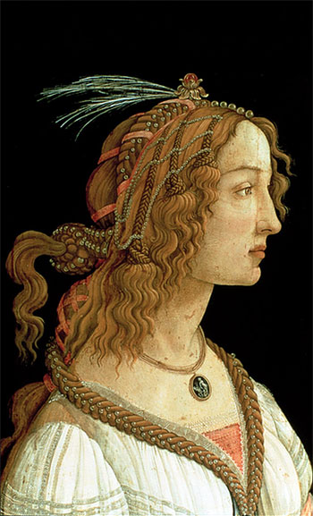 Portrait of a Young Woman, 1485 | Botticelli | Painting Reproduction