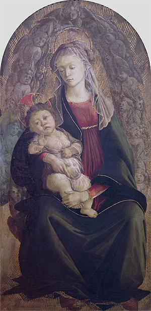 Madonna and Child in Glory, Undated | Botticelli | Painting Reproduction