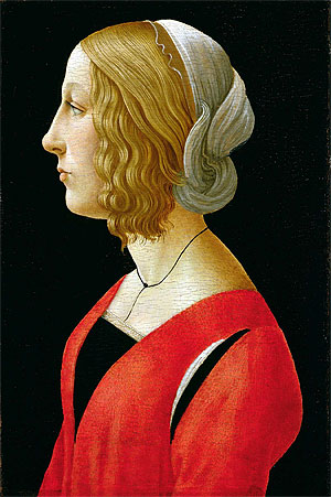 Bust of a Young Woman, c.1485/90 | Botticelli | Painting Reproduction