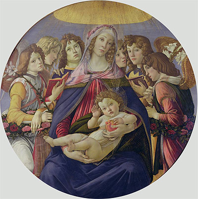 Madonna del Granato | Botticelli | Gemälde Reproduktion