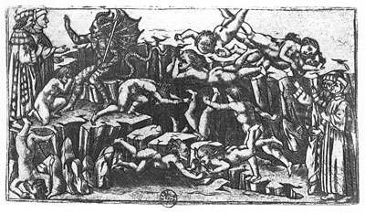 Hölle, aus 'Die göttliche Komödie' von Dante Alighieri | Botticelli | Gemälde Reproduktion