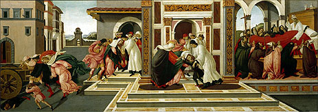 Vier Szenen aus dem Leben des heiligen Zenobius | Botticelli | Gemälde Reproduktion