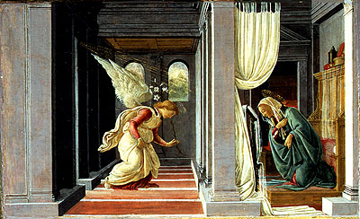 The Annunciation, c.1485 | Botticelli | Gemälde Reproduktion
