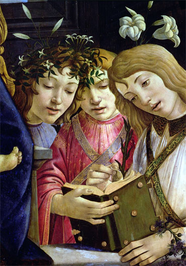 Madonna and Child with the Young St. John the Baptist and Angels (Detail), n.d. | Botticelli | Painting Reproduction