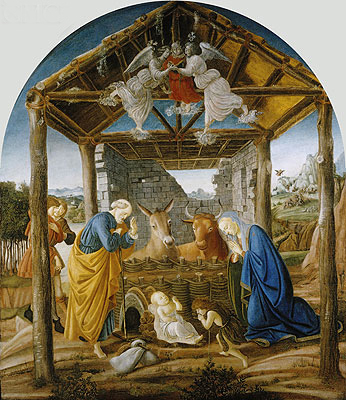 The Nativity, c.1475 | Botticelli | Gemälde Reproduktion