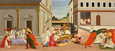 Three Miracles of Saint Zenobius, c.1500/10 | Botticelli | Gemälde Reproduktion