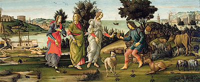 The Judgement of Paris, n.d. | Botticelli | Gemälde Reproduktion