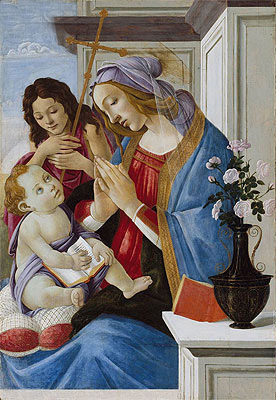 Virgin and Child with Saint John the Baptist, c.1500 | Botticelli | Painting Reproduction