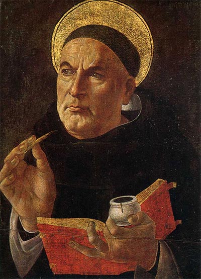 St. Thomas von Aquin, c.1480/85 | Botticelli | Gemälde Reproduktion
