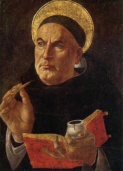 Der Hl. Thomas von Aquin | Botticelli | Gemälde Reproduktion