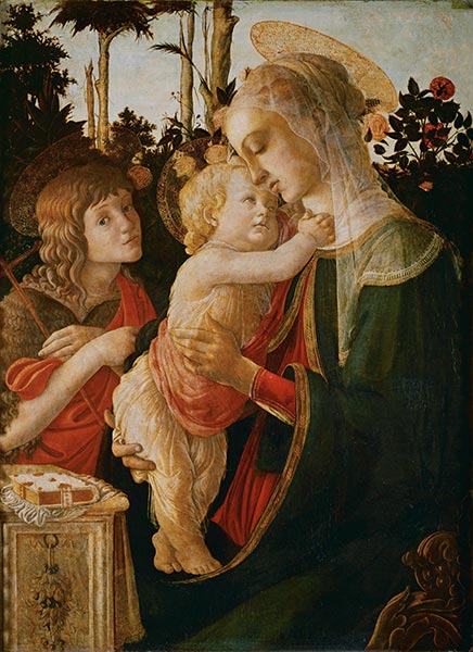 Madonna and Child with the Young St. John the Baptist, c.1468 | Botticelli | Painting Reproduction