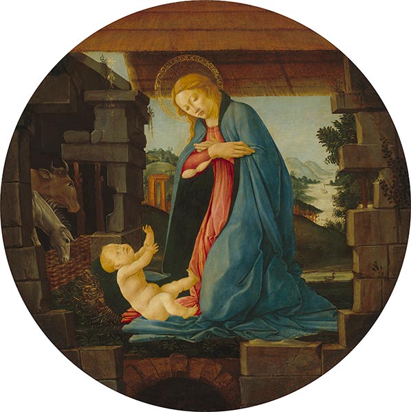 The Virgin Adoring the Child, c.1480/90 | Botticelli | Painting Reproduction