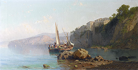 Passage of Roseto, Sorrento, 1878 | Alessandro la Volpe | Painting Reproduction
