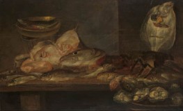 Still Life with Fish and a Lobster and Oysters on a Table | Alexander Adriaenssen | Painting Reproduction