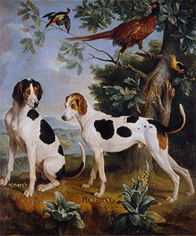 Pompée and Florissant, the Dogs of Louis XV, 1739 by Alexandre-François Desportes | Painting Reproduction