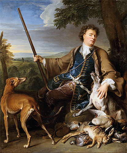 Self-Portrait als Jäger, 1699 | Alexandre-François Desportes | Gemälde Reproduktion