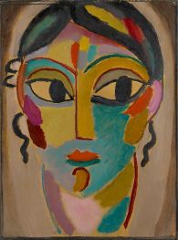 Mystical Head: Head of a Girl, 1918 by Alexei Jawlensky | Painting Reproduction