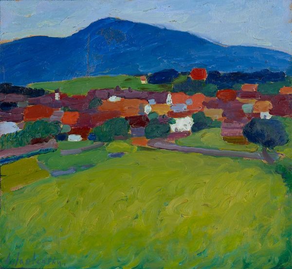 Dorf Murnau, 1908 | Alexei Jawlensky | Gemälde Reproduktion