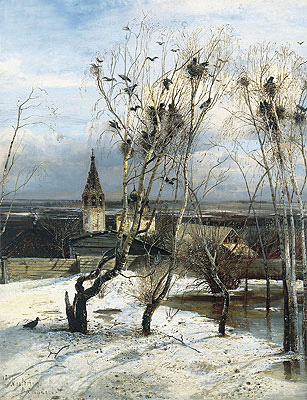 The Rooks Have Come, 1871 | Alexey Savrasov | Gemälde Reproduktion