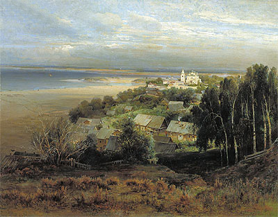 The Pechersk Monastery near Nizhny Novgorod, 1871 | Alexey Savrasov | Painting Reproduction