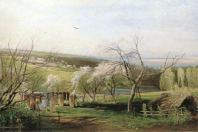 Country Road, 1867 | Alexey Savrasov | Gemälde Reproduktion