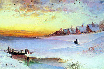 Thawing Weather, c.1890 | Alexey Savrasov | Gemälde Reproduktion