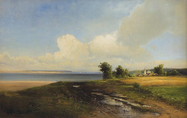 Landscape. Volga, 1874 | Alexey Savrasov | Painting Reproduction