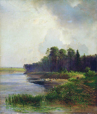 Coast of the River, 1879 | Alexey Savrasov | Painting Reproduction