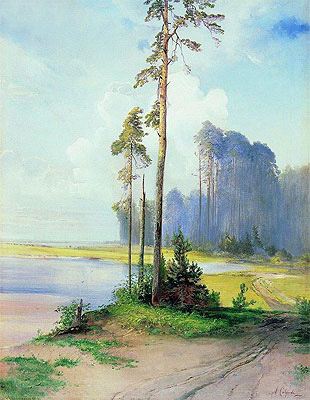 Summer Landscape. Pines, c.1880 | Alexey Savrasov | Painting Reproduction