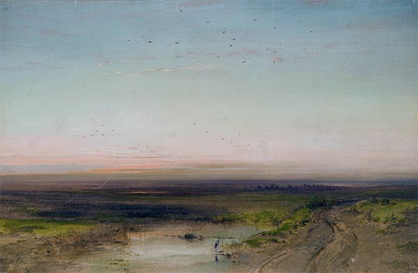 Sunset, c.1870 | Alexey Savrasov | Painting Reproduction