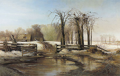 Spring Day, 1873 | Alexey Savrasov | Gemälde Reproduktion