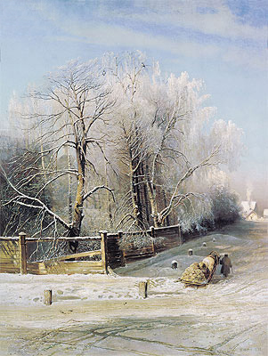 Winter Landscape, 1873 | Alexey Savrasov | Gemälde Reproduktion
