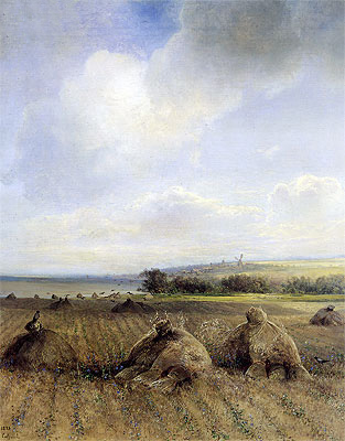 By the End of the Summer on Volga, 1873 | Alexey Savrasov | Gemälde Reproduktion