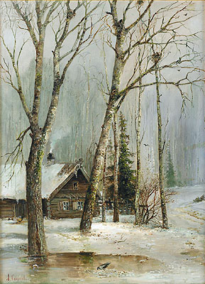 Cottage in the Woods, Undated | Alexey Savrasov | Painting Reproduction