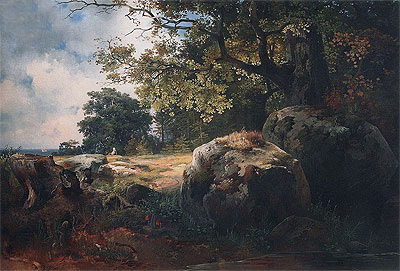 View of Vicinities of Oranienbaum, 1854 | Alexey Savrasov | Gemälde Reproduktion