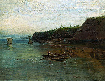 Volga near Goroditsa, 1870 | Alexey Savrasov | Gemälde Reproduktion