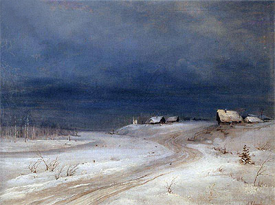 Winterlandschaft | Alexey Savrasov | Gemälde Reproduktion