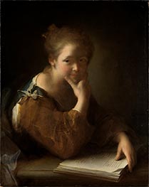 Sinnende Leserin, 1731 von Alexis Grimou | Gemälde-Reproduktion