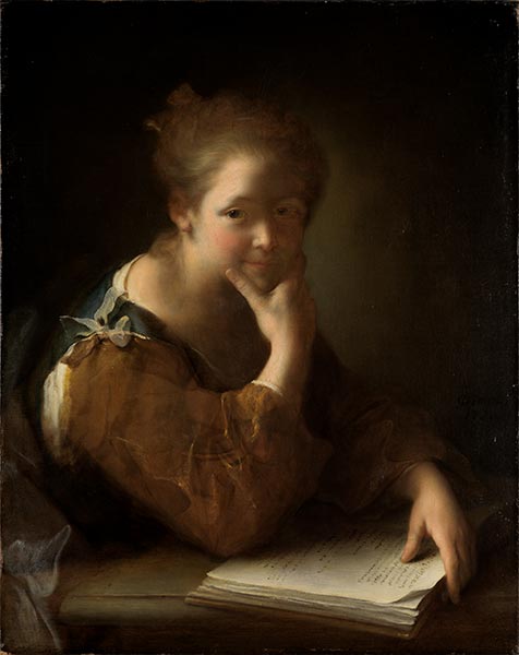 Sinnende Leserin, 1731 | Alexis Grimou | Gemälde Reproduktion