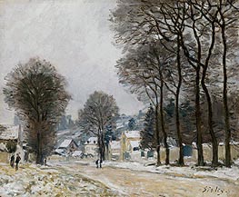 Snow at Louveciennes, c.1874 by Alfred Sisley | Painting Reproduction