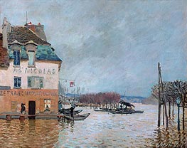 The Flood at Port-Marly, 1876 von Alfred Sisley | Gemälde-Reproduktion