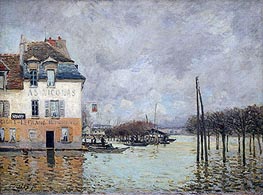 The Flood at Port-Marly, 1876 by Alfred Sisley | Painting Reproduction