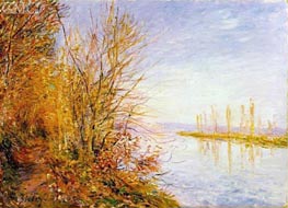 Chemin de By through Woods at Rouches-Courtaut, 1880 by Alfred Sisley | Painting Reproduction