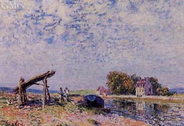 The Loing at Saint-Mammes, 1884 von Alfred Sisley | Gemälde-Reproduktion