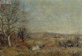 The Plain of Veneux, View of Sablons, 1884 by Alfred Sisley | Painting Reproduction