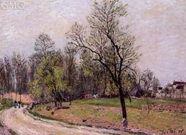 The Edge of the Forest in Spring, Evening | Alfred Sisley | Painting Reproduction