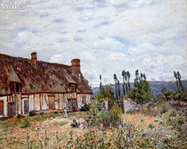The Abandoned Cottage, 1894 by Alfred Sisley | Painting Reproduction