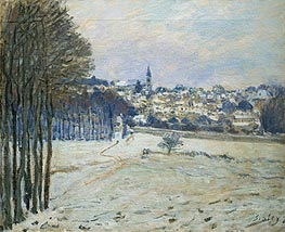 Snow at Marly-le-Roi, 1875 by Alfred Sisley | Painting Reproduction