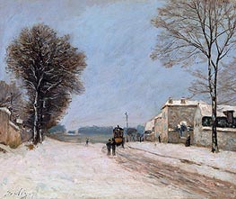 Port-Marly in Winter, 1876 by Alfred Sisley | Painting Reproduction
